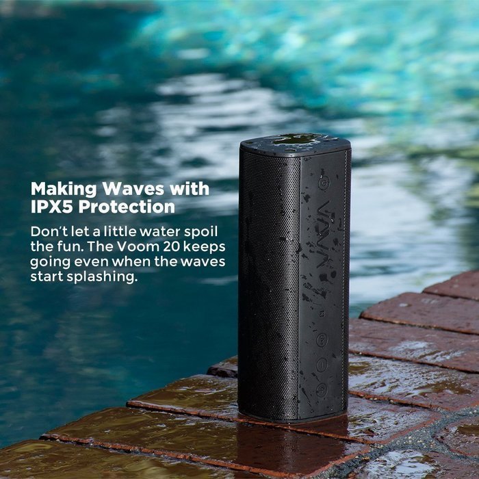 VAVA Voom 20 Bluetooth Speakers, IPX5 Splash Proof, Deep Bass, Portable Wireless Speakers with 2 Passive Subwoofers... N3