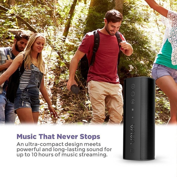 VAVA Voom 20 Bluetooth Speakers, IPX5 Splash Proof, Deep Bass, Portable Wireless Speakers with 2 Passive Subwoofers... N4