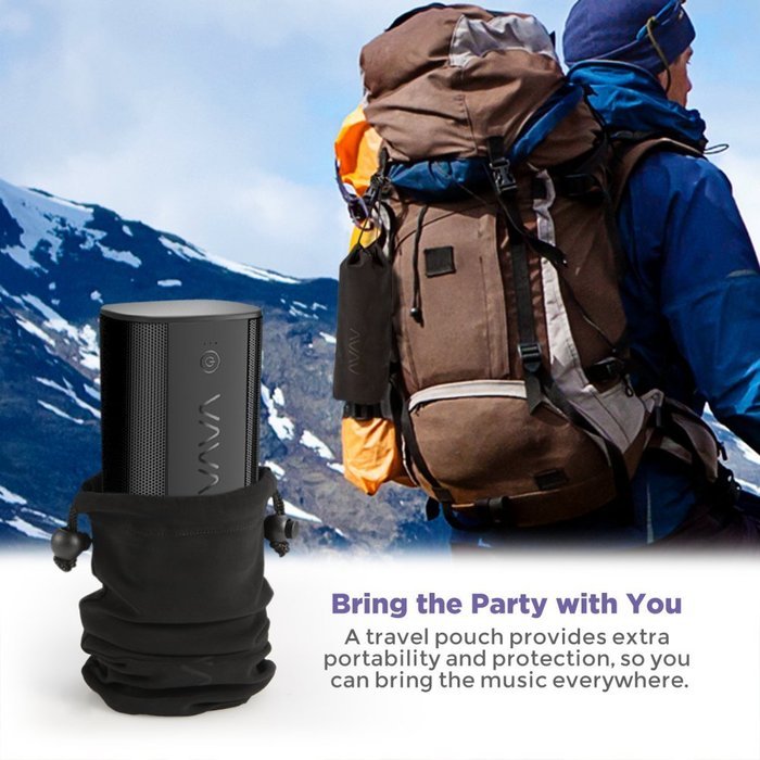VAVA Voom 20 Bluetooth Speakers, IPX5 Splash Proof, Deep Bass, Portable Wireless Speakers with 2 Passive Subwoofers... N8