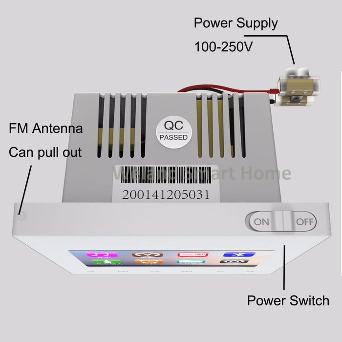 Multi-room Audio Video System - In-wall Amplifier, Ceiling Speakers Output, Bluetooth Digital Stereo amplifier... N4