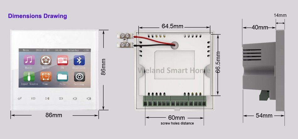 Multi-room Audio Video System - In-wall Amplifier, Ceiling Speakers Output, Bluetooth Digital Stereo amplifier... N7