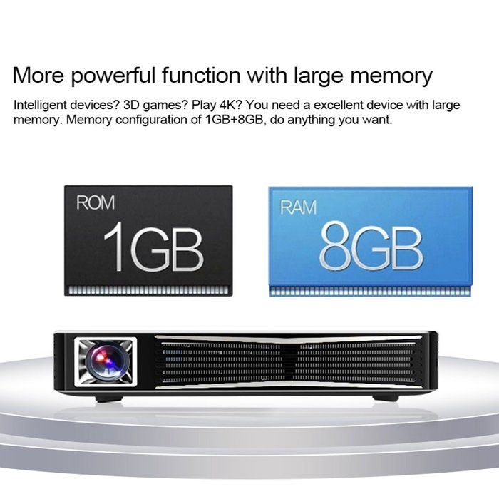 Mini HD 1080P 3D Projector 2.4G/5G Dual-band WIFI HD Pico Projector For Home Cinema Theater Entertainment Or Play... N5