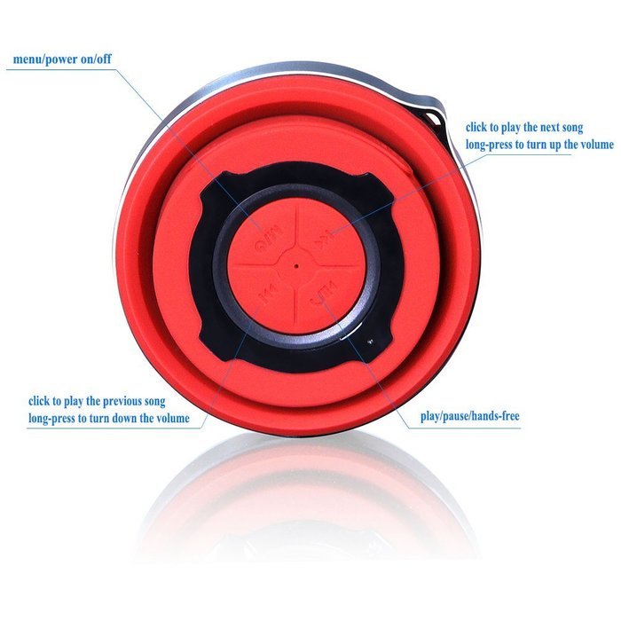 Bluetooth Speaker, Wireless Outdoor Portable Loud Speaker [Telescopic Structure Design] Flex Silicone Shell Support... N6