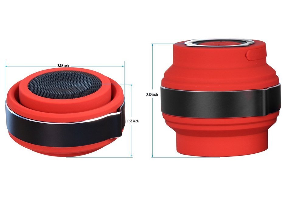 Bluetooth Speaker, Wireless Outdoor Portable Loud Speaker [Telescopic Structure Design] Flex Silicone Shell Support... N8