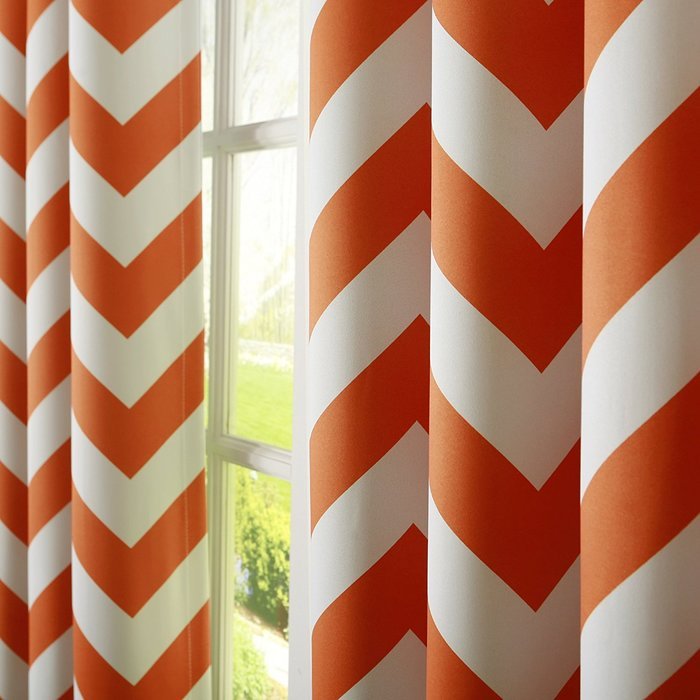 Best Home Fashion Room Darkening Chevron Print Curtains - Antique Bronze Grommet Top - Grey- 52"W X 63"L - (1... N14