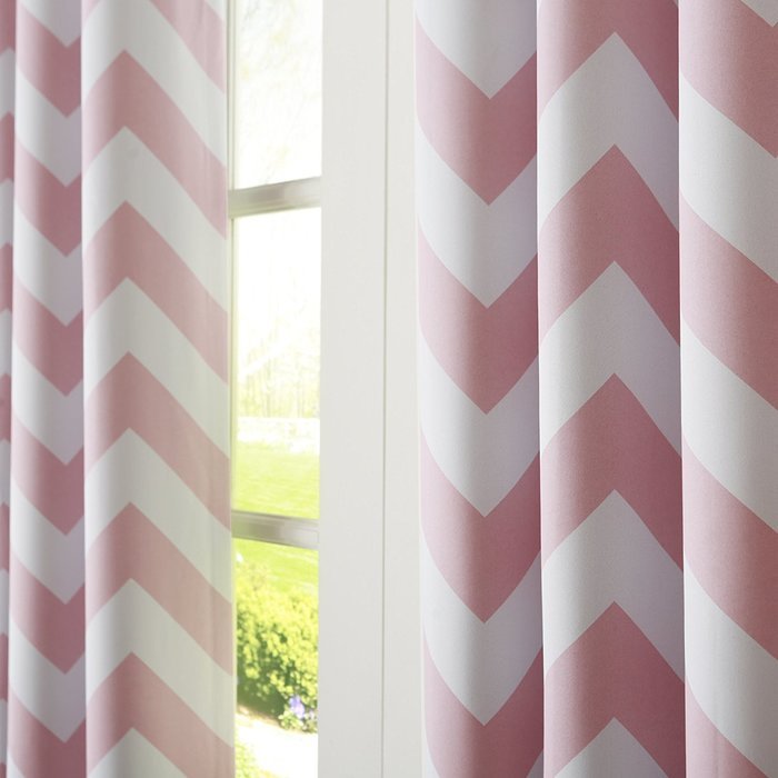 Best Home Fashion Room Darkening Chevron Print Curtains - Antique Bronze Grommet Top - Grey- 52"W X 63"L - (1... N41