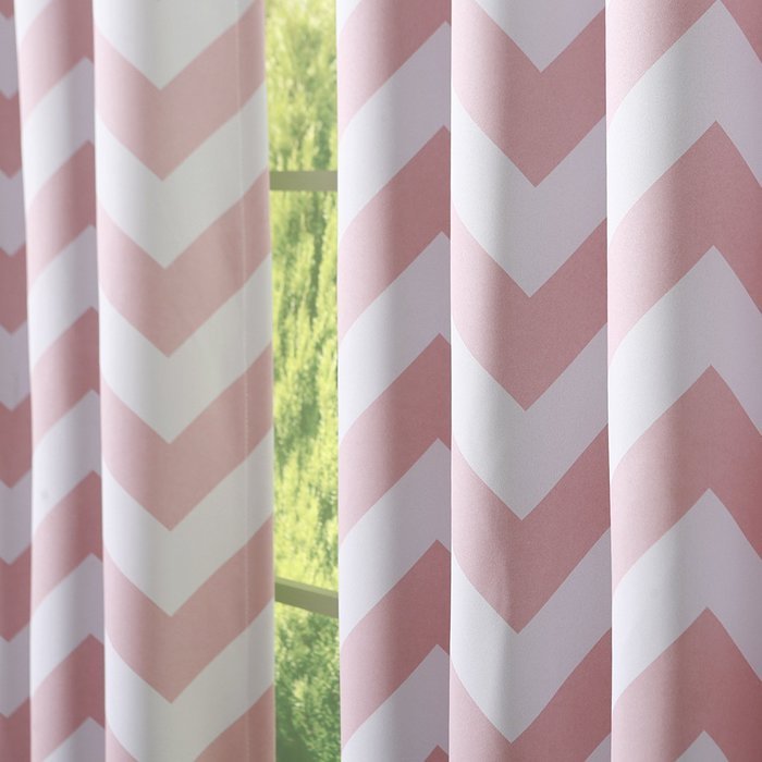 Best Home Fashion Room Darkening Chevron Print Curtains - Antique Bronze Grommet Top - Grey- 52"W X 63"L - (1... N51