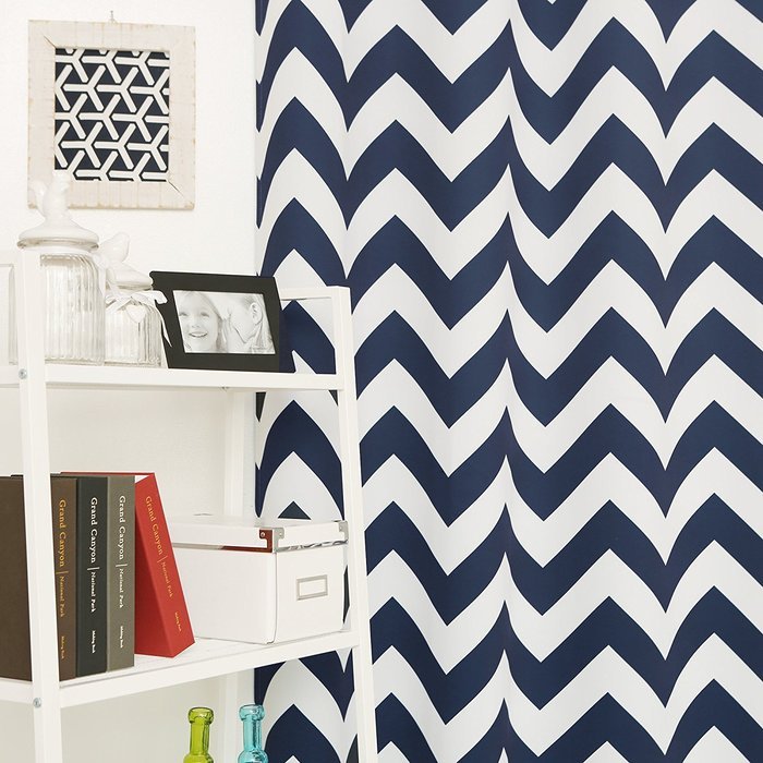 Best Home Fashion Room Darkening Chevron Print Curtains - Antique Bronze Grommet Top - Grey- 52"W X 63"L - (1... N68