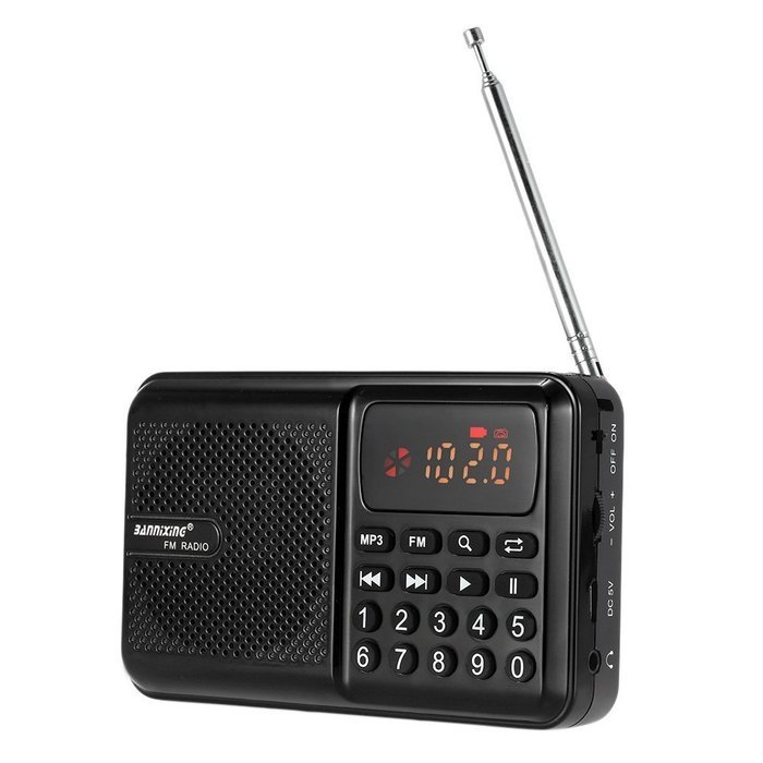 Anncia Mini Digital Media Portable Music MP3 Player Micro SD/TF USB Disk Speaker FM Radio. (69E Red) N8