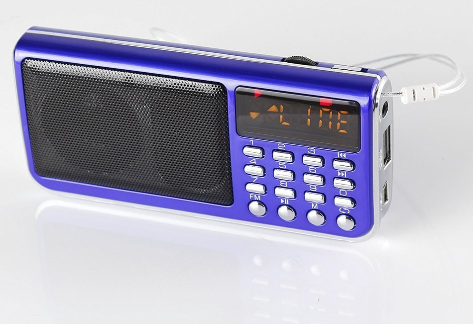 Anncia Mini Digital Media Portable Music MP3 Player Micro SD/TF USB Disk Speaker FM Radio. (69E Red) N20