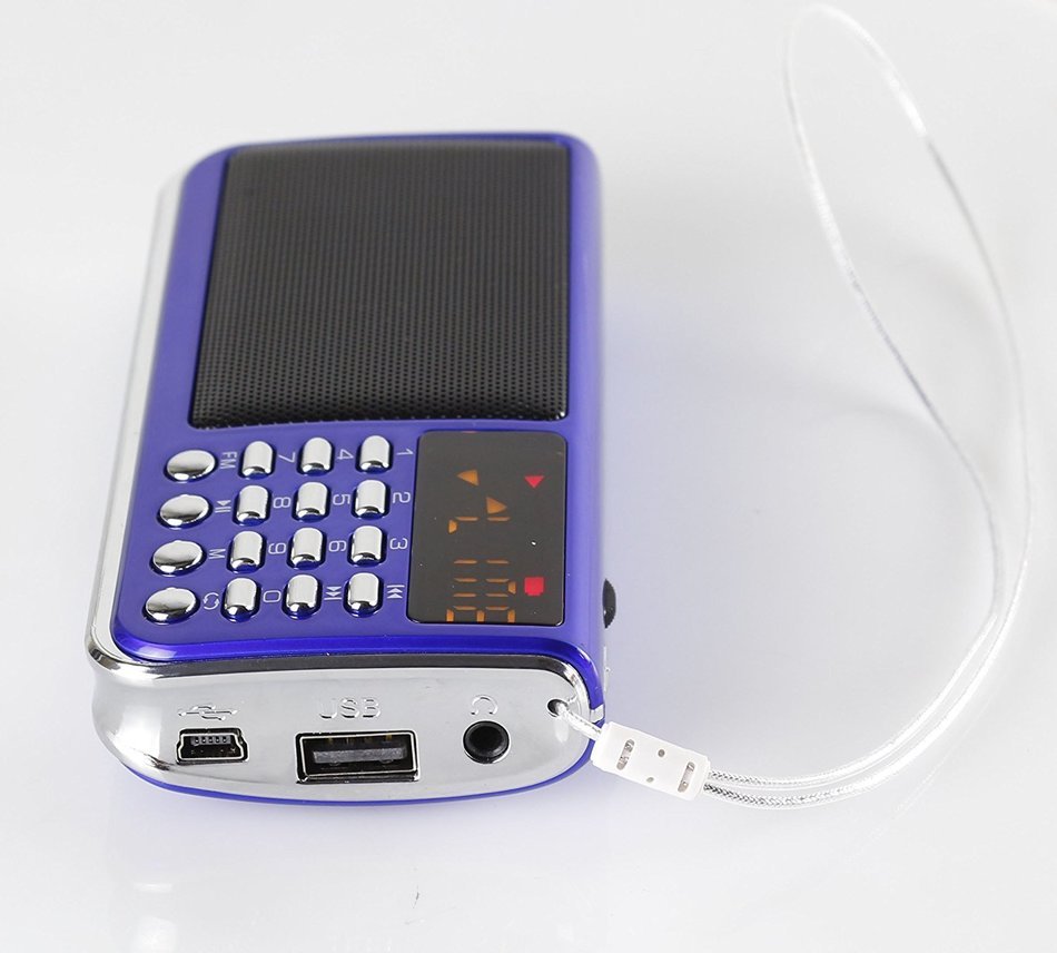 Anncia Mini Digital Media Portable Music MP3 Player Micro SD/TF USB Disk Speaker FM Radio. (69E Red) N21