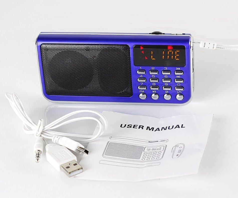 Anncia Mini Digital Media Portable Music MP3 Player Micro SD/TF USB Disk Speaker FM Radio. (69E Red) N24