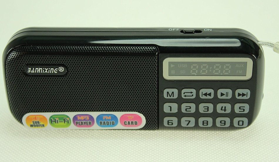 Anncia Mini Digital Media Portable Music MP3 Player Micro SD/TF USB Disk Speaker FM Radio. (69E Red) N25