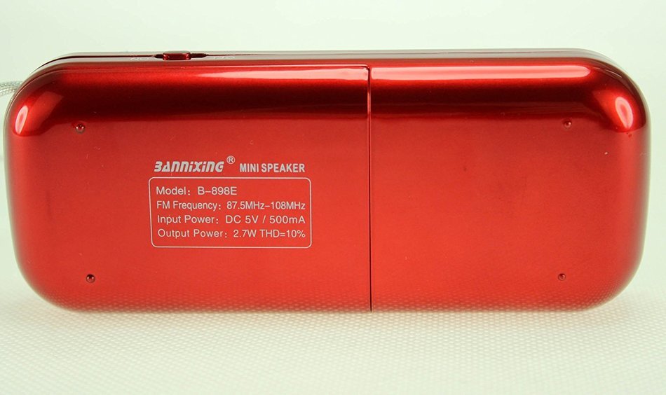 Anncia Mini Digital Media Portable Music MP3 Player Micro SD/TF USB Disk Speaker FM Radio. (69E Red) N50