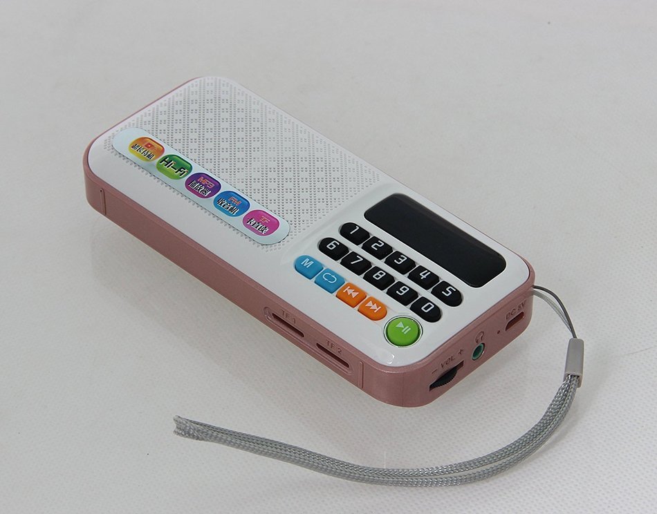 Anncia Mini Digital Media Portable Music MP3 Player Micro SD/TF USB Disk Speaker FM Radio. (69E Red) N70