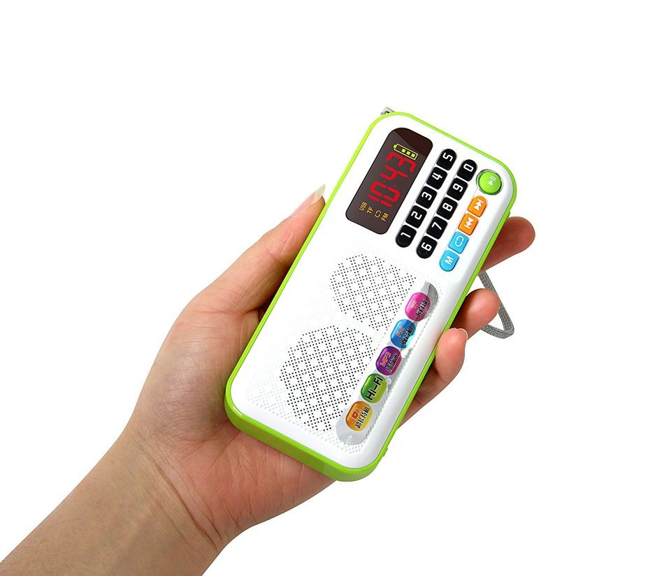 Anncia Mini Digital Media Portable Music MP3 Player Micro SD/TF USB Disk Speaker FM Radio. (69E Red) N71
