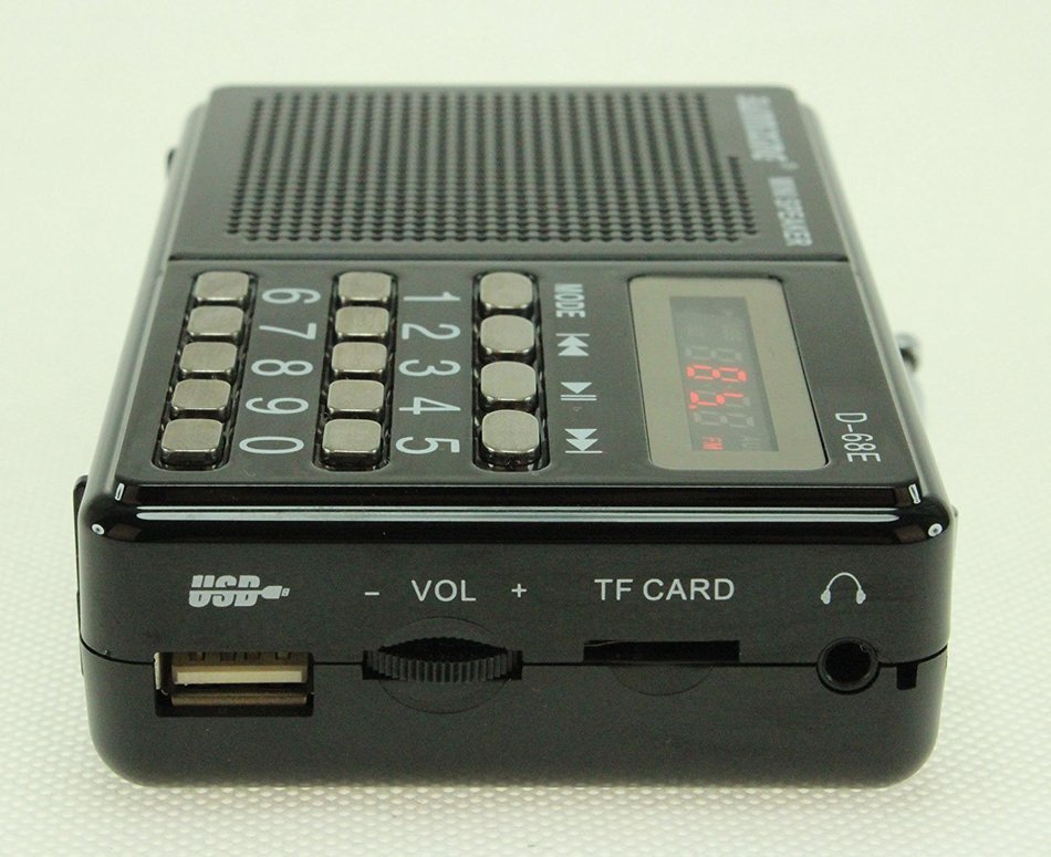 Anncia Mini Digital Media Portable Music MP3 Player Micro SD/TF USB Disk Speaker FM Radio. (69E Red) N74