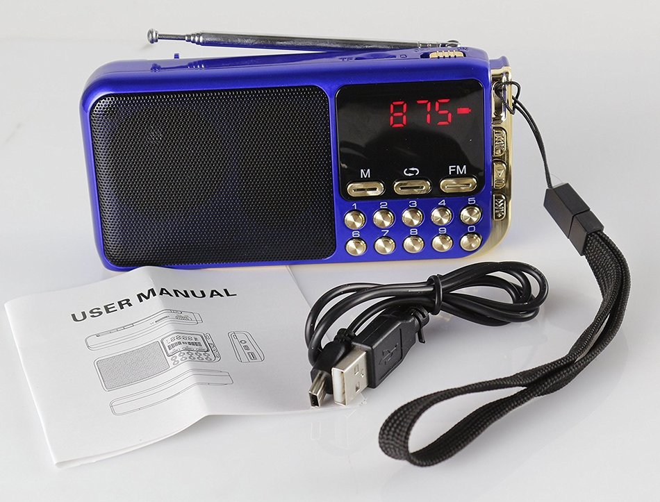 Anncia Mini Digital Media Portable Music MP3 Player Micro SD/TF USB Disk Speaker FM Radio. (69E Red) N99