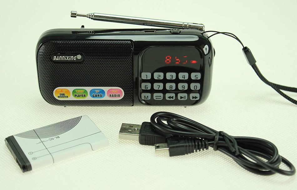 Anncia Mini Digital Media Portable Music MP3 Player Micro SD/TF USB Disk Speaker FM Radio. (69E Red) N104