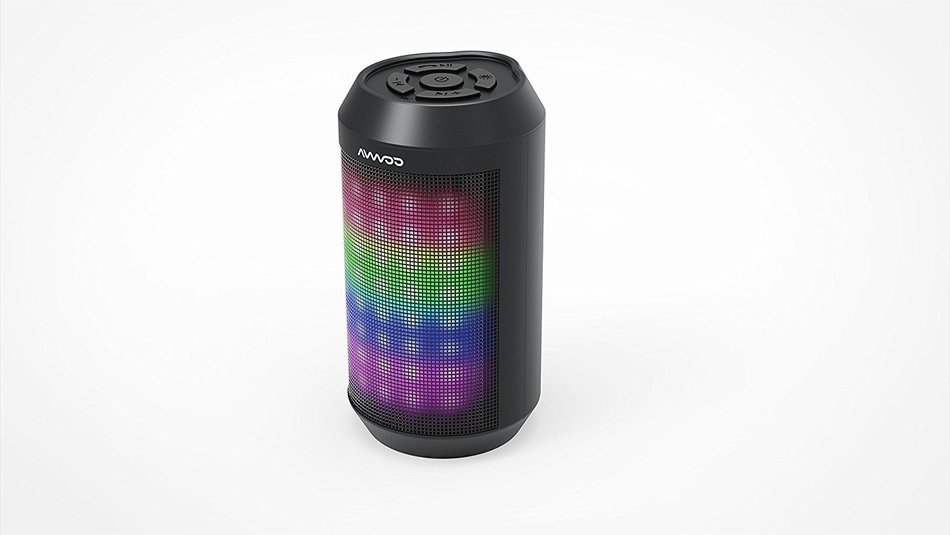 Bluetooth Speakers,4 colors LED changing lights Portable Wireless Stereo Speaker with and Build-in Microphone...