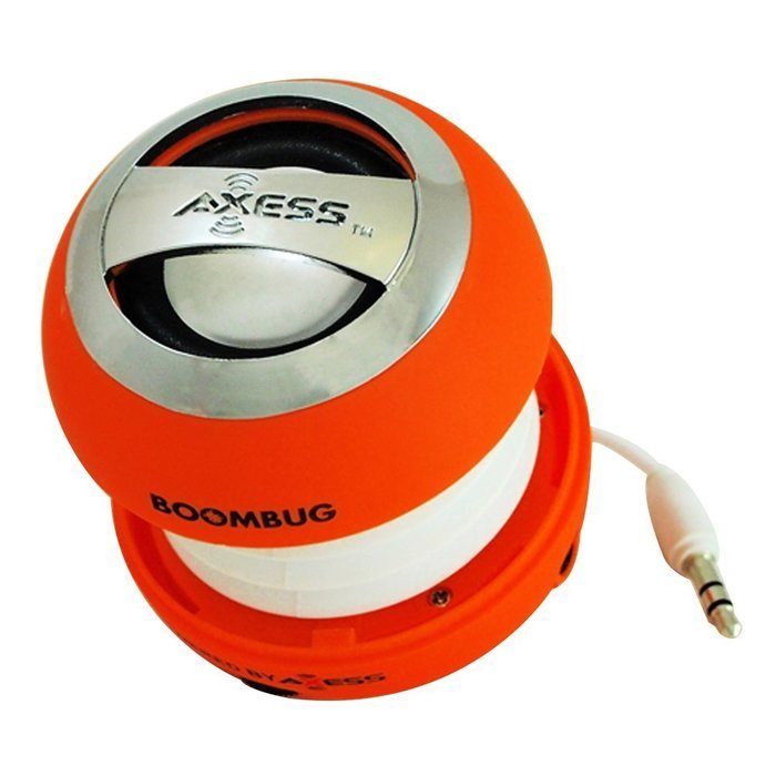 Axess SPLW11-6 Boombug Wired Mini Portable Speaker with Rechargeable Battery (Pink) N12