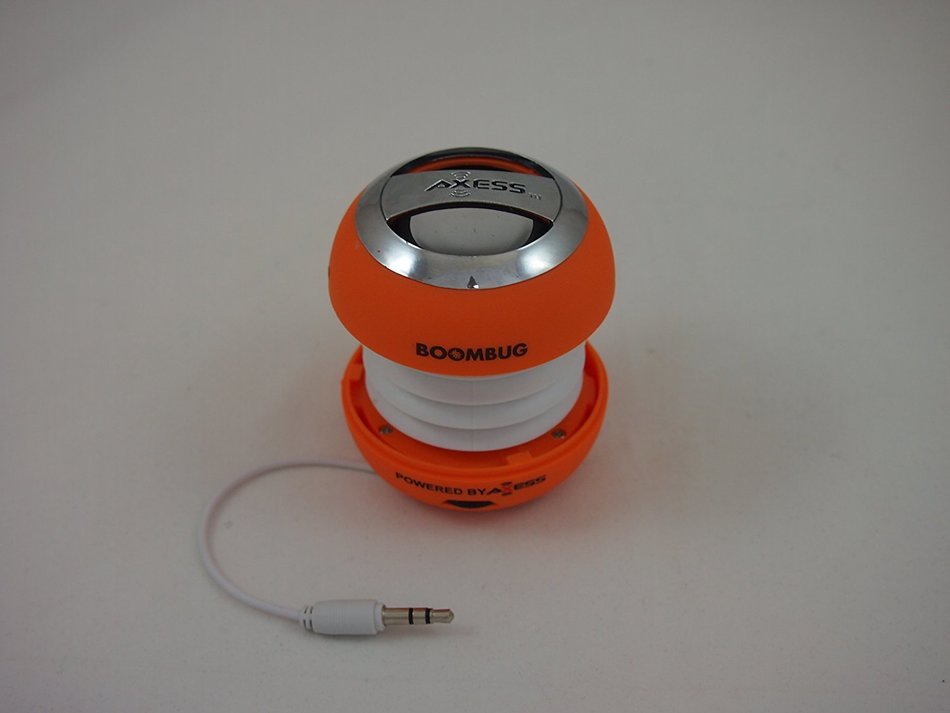 Axess SPLW11-6 Boombug Wired Mini Portable Speaker with Rechargeable Battery (Pink) N13