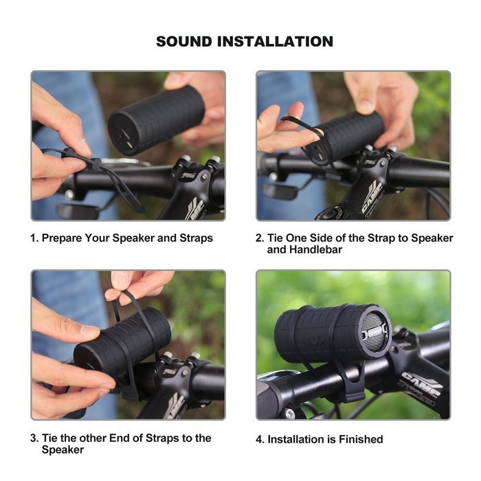 Bluetooth Speaker, Fivanus Portable Outdoor Waterproof Wireless Bluetooth Bicycle Speaker Rechargeable, Long Standby... N7