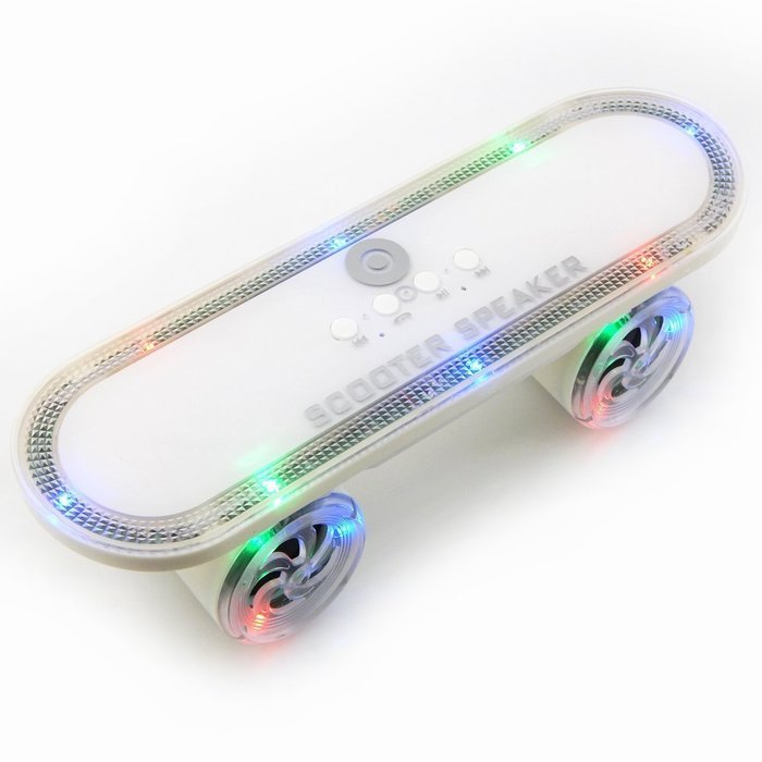 WONFAST Scooter Bluetooth Wireless Speaker with Led Light,Skateboard Stereo Speakers Portable MP3 Player Support... N16