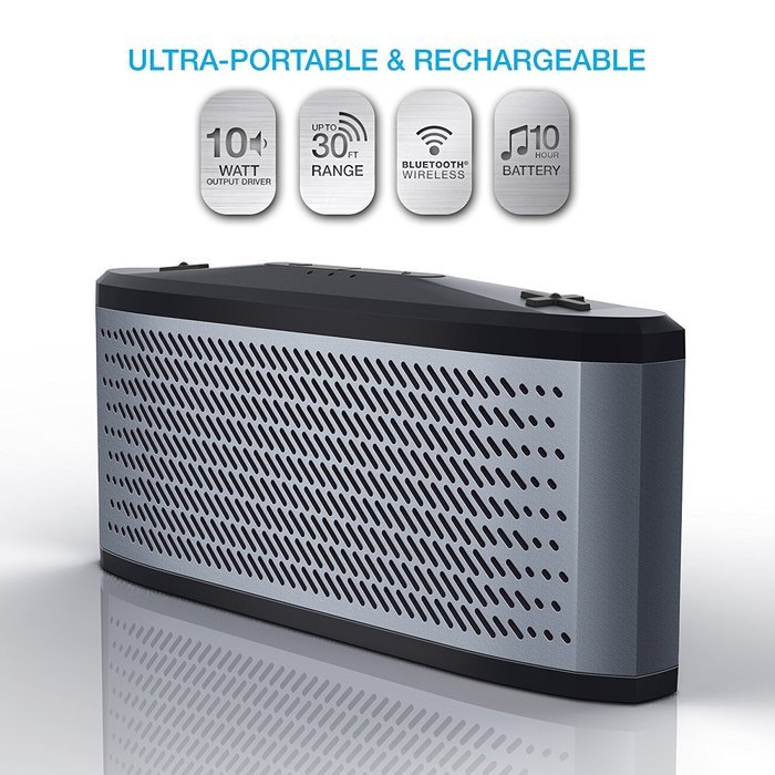 Urban Beatz Solid Bluetooth Wireless Speaker, Powerful Sound, Build in Mic, Unibody Aluminum Housing & 10 Hour... N2