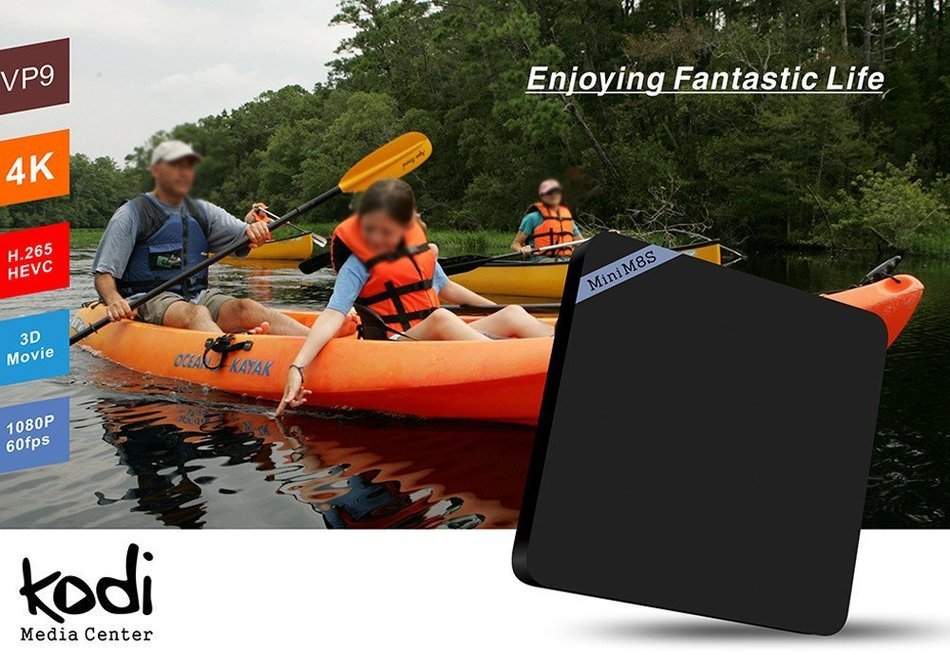 Mini M8S Amlogic S905X Kodi Android Quad Core TV Box XBMC KODI Streaming Media Player Wifi 1080P H.265 Supported N5