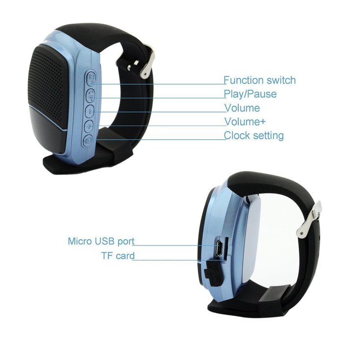 TAKSON&reg;Smart Watch,Sports Speaker watch,Portable Bluetooth Music Bicycle Speaker,Wireless Speakers watch, Hands-free... N6