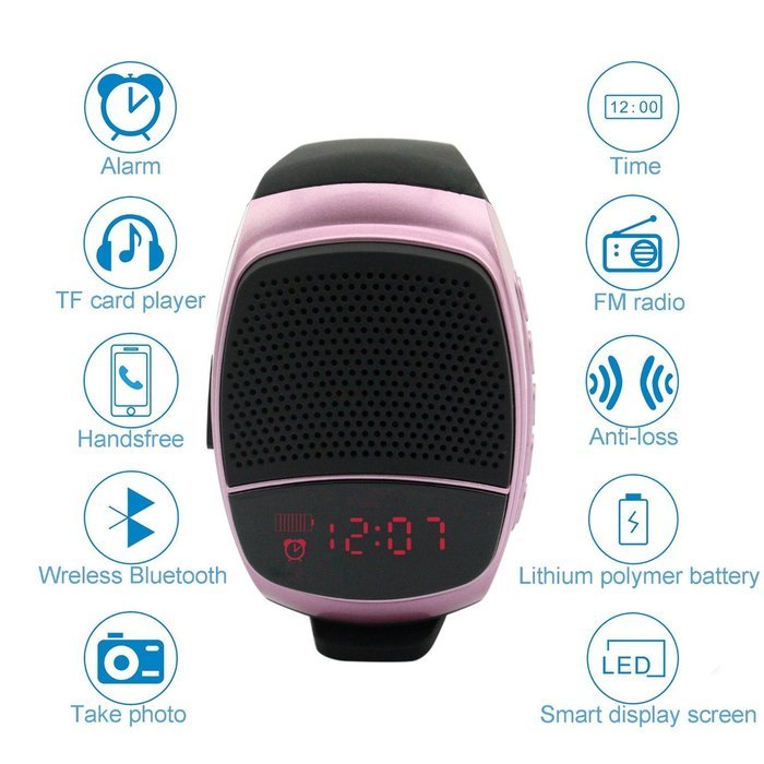 TAKSON&reg;Smart Watch,Sports Speaker watch,Portable Bluetooth Music Bicycle Speaker,Wireless Speakers watch, Hands-free... N9