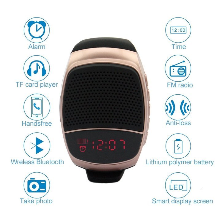 TAKSON&reg;Smart Watch,Sports Speaker watch,Portable Bluetooth Music Bicycle Speaker,Wireless Speakers watch, Hands-free... N21