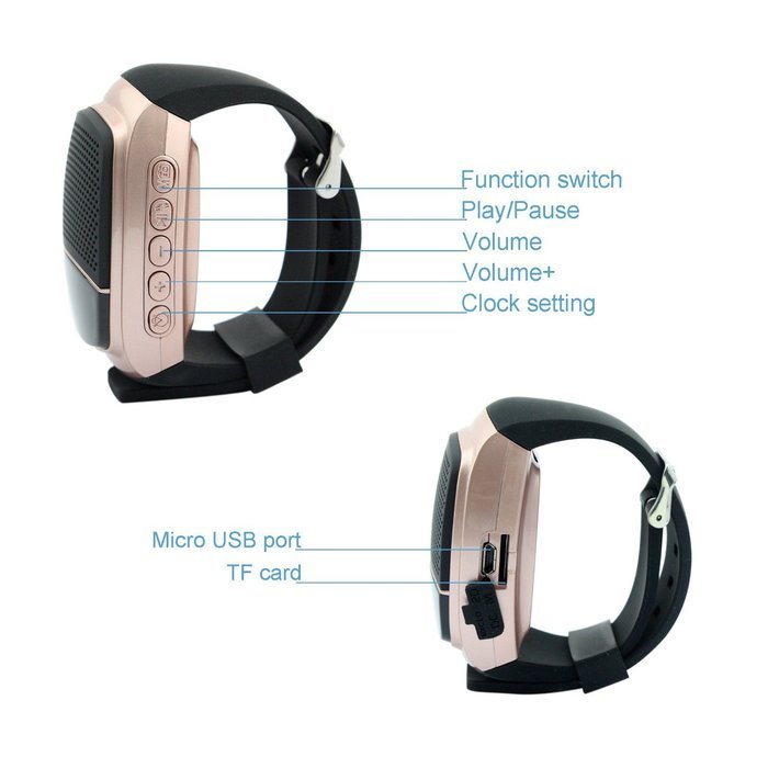 TAKSON&reg;Smart Watch,Sports Speaker watch,Portable Bluetooth Music Bicycle Speaker,Wireless Speakers watch, Hands-free... N22