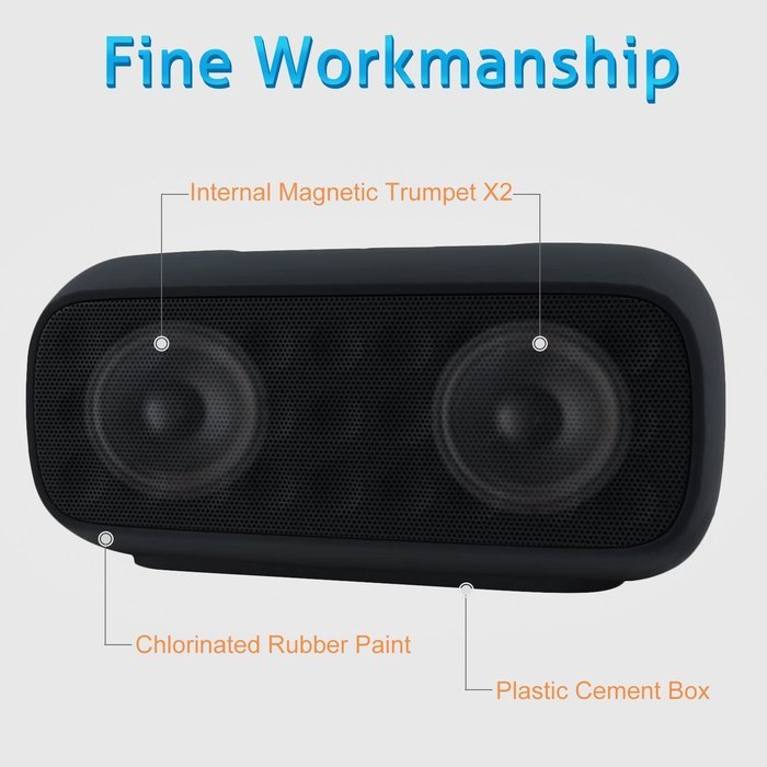 TecBillion Bluetooth 3.0 Portable Wireless Speaker, Total 6W Output Power with Enhanced Bass and Stereo Sound,... N3