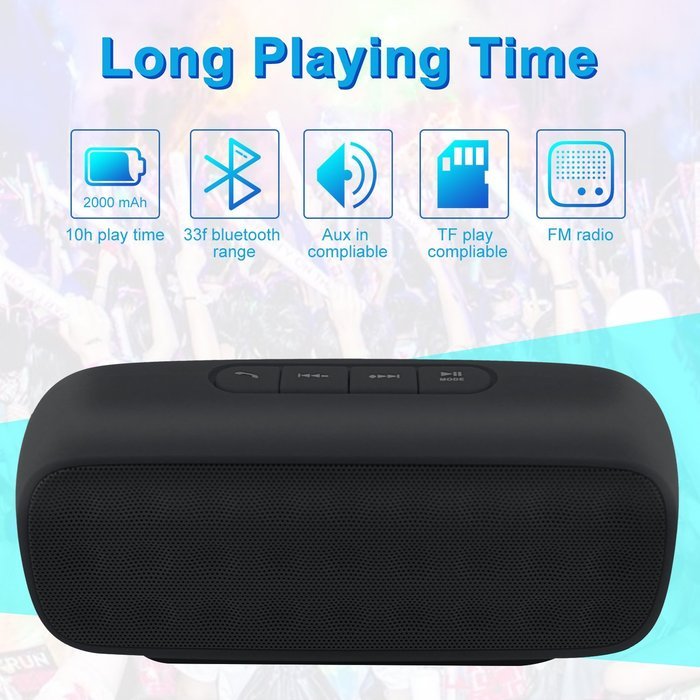 TecBillion Bluetooth 3.0 Portable Wireless Speaker, Total 6W Output Power with Enhanced Bass and Stereo Sound,... N4
