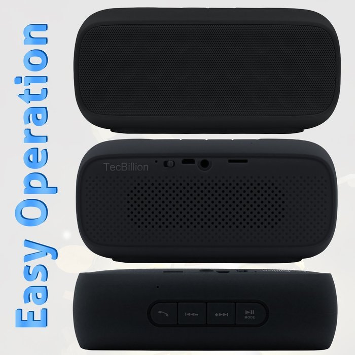 TecBillion Bluetooth 3.0 Portable Wireless Speaker, Total 6W Output Power with Enhanced Bass and Stereo Sound,... N5
