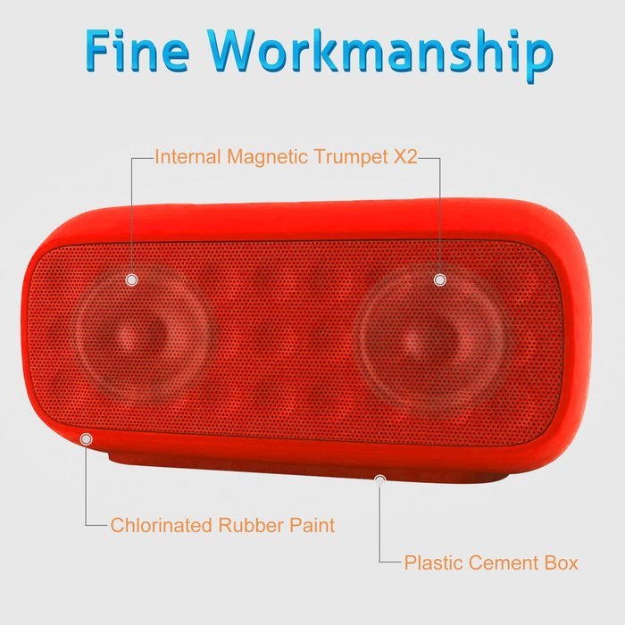 TecBillion Bluetooth 3.0 Portable Wireless Speaker, Total 6W Output Power with Enhanced Bass and Stereo Sound,... N10