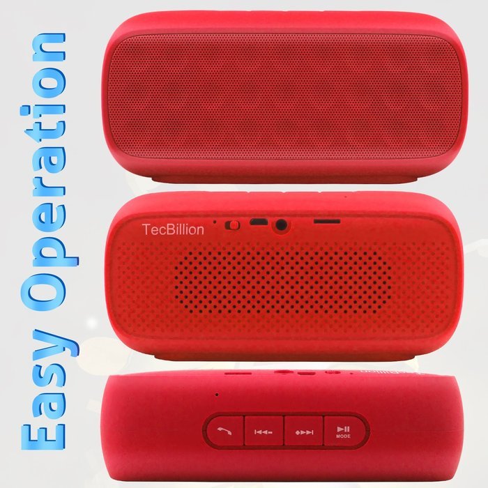 TecBillion Bluetooth 3.0 Portable Wireless Speaker, Total 6W Output Power with Enhanced Bass and Stereo Sound,... N12
