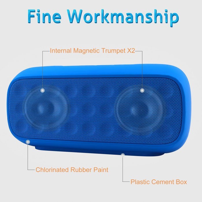 TecBillion Bluetooth 3.0 Portable Wireless Speaker, Total 6W Output Power with Enhanced Bass and Stereo Sound,... N16
