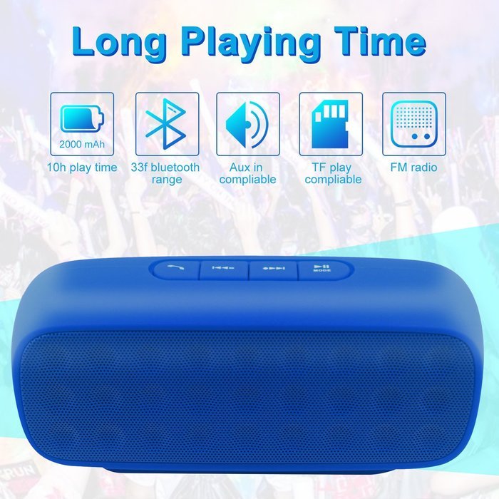 TecBillion Bluetooth 3.0 Portable Wireless Speaker, Total 6W Output Power with Enhanced Bass and Stereo Sound,... N17