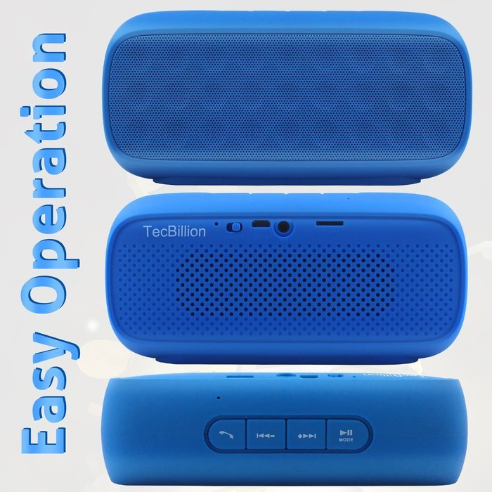 TecBillion Bluetooth 3.0 Portable Wireless Speaker, Total 6W Output Power with Enhanced Bass and Stereo Sound,... N18