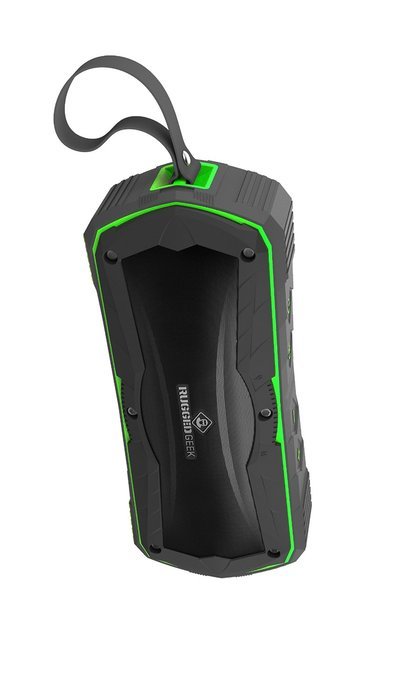 Rugged Geek GEEKBEATS JOLT5 10W X-Bass Wireless Portable Bluetooth Speaker and Charger / USB Power Bank - Red.... N12