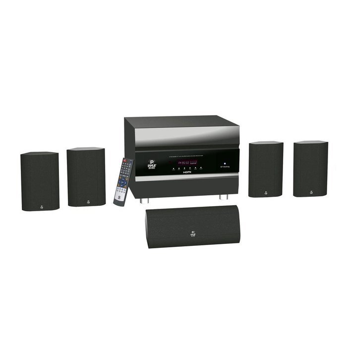 Pyle 400 Watts 5.1 Channel HDMI Home Theater System With Bluetooth Audio Playback, AM/FM Tuner