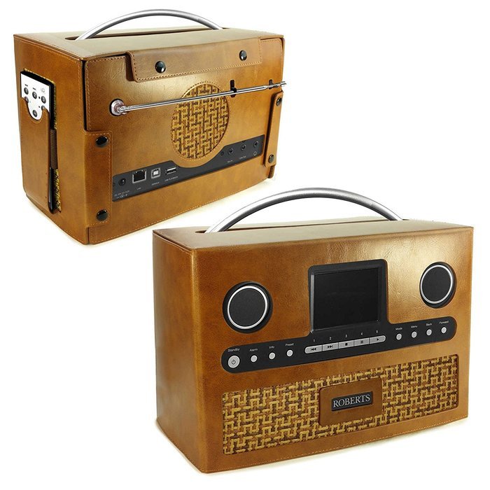 Tuff-Luv Roberts DAB radio Stream 93i Retro Vintage leather case - Brown