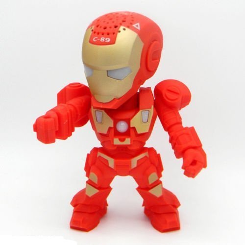New Iron Man Wireless Bluetooth Speaker C-89 Mini Portable Children Style LED Light Speakers Stereo Music Player... N5