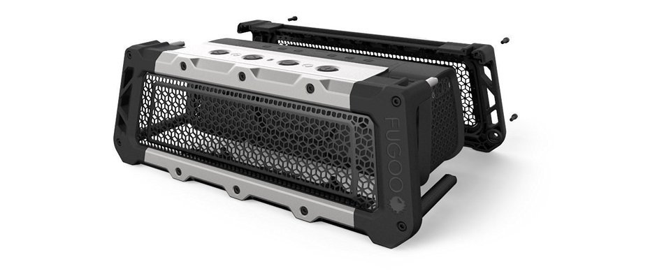 FUGOO Style XL- Portable Rugged Waterproof Bluetooth Speaker with Built in Speakerphone - Sand/Black - (Certified... N17