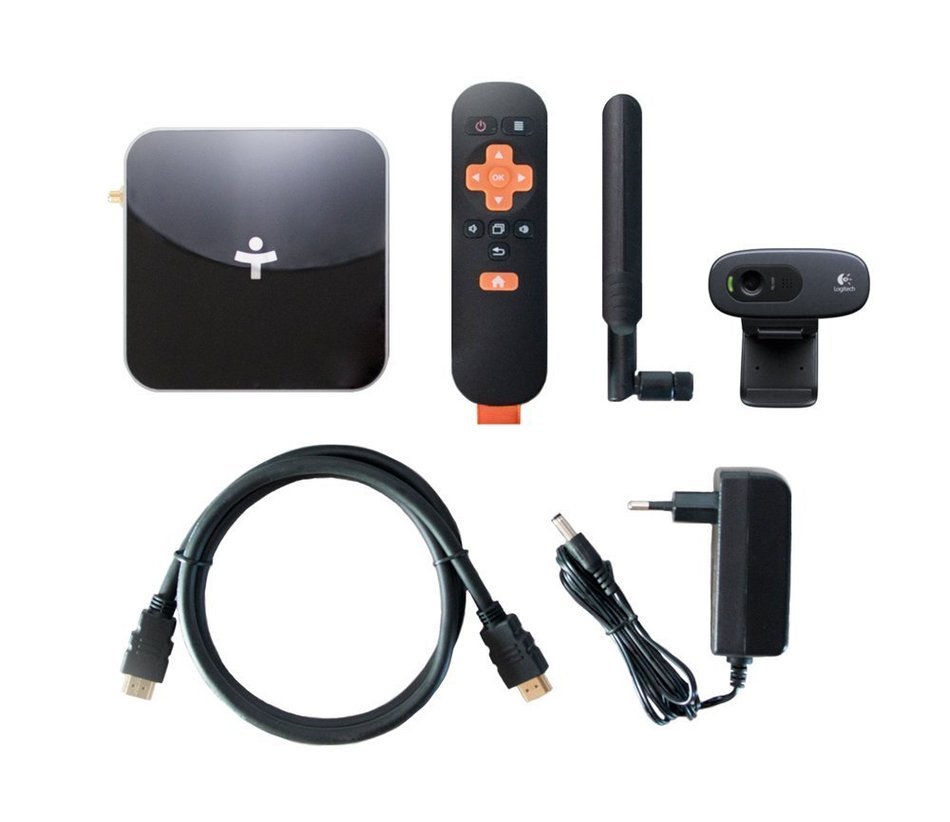 Sentab TV: Android TV box with EU adaptor N2