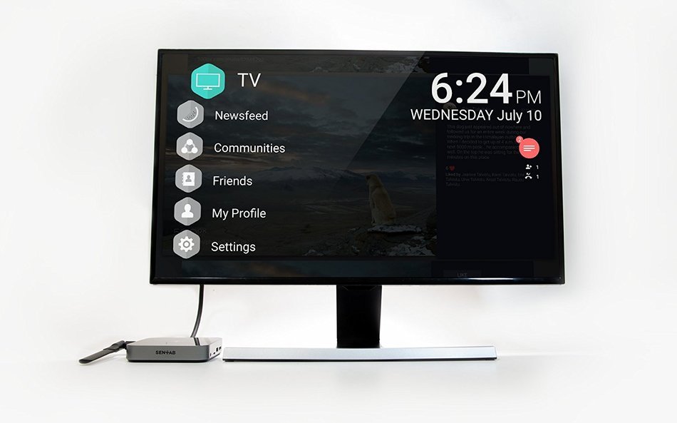 Sentab TV: Android TV box with EU adaptor N8