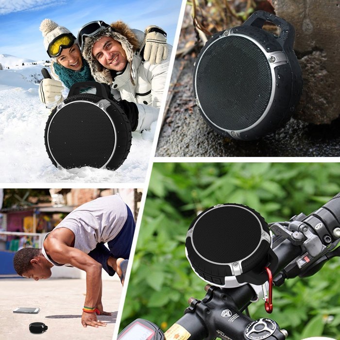 IGIDIA Waterproof Wireless Bluetooth Speaker. Rugged Shockproof and Outdoor/Shower/Portable Speaker.5W Speaker... N15